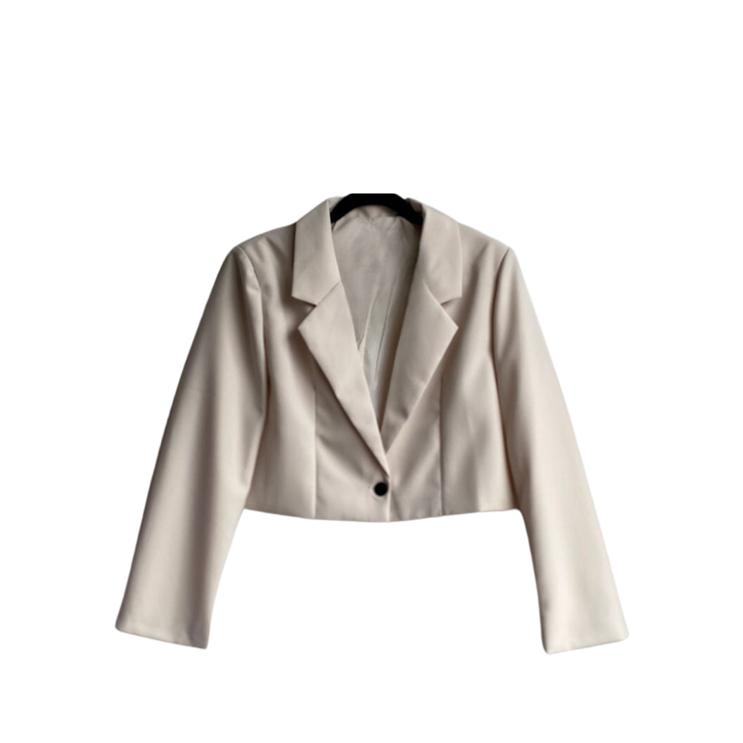 Blazer Crop Hueso