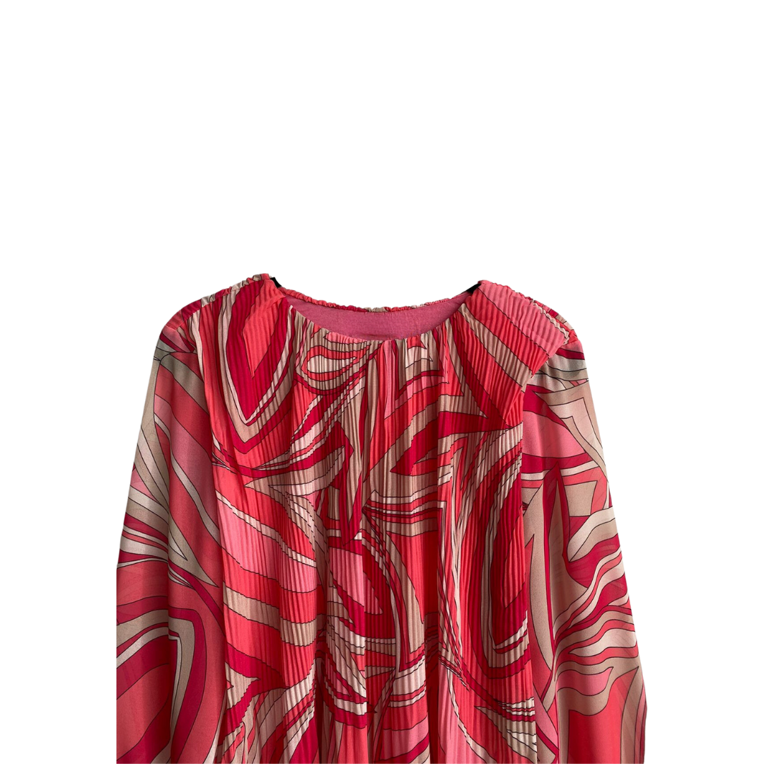 Pink print dress