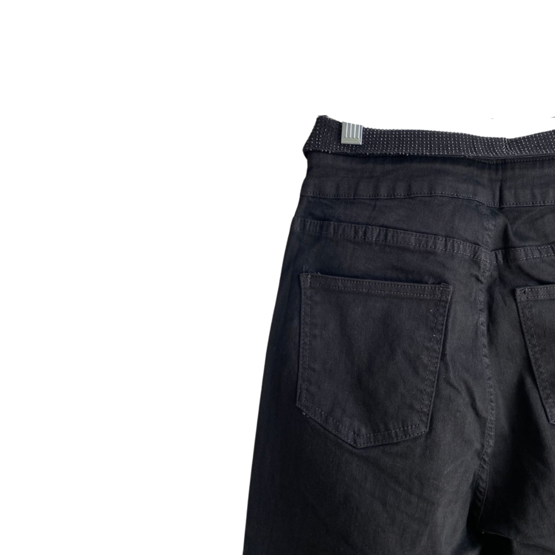 Pantalón con solapa negro