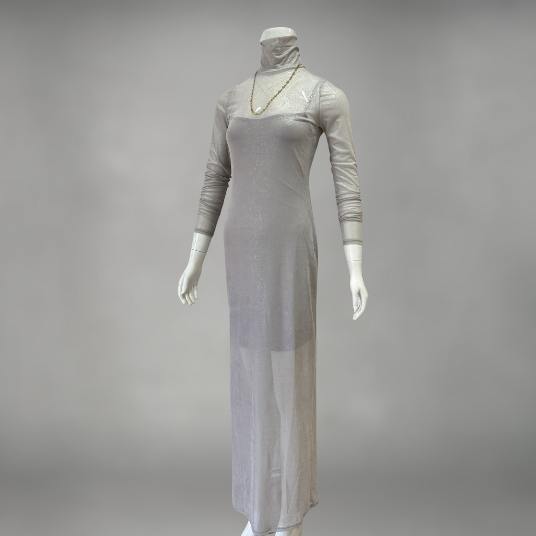 Vestido mesh Silver