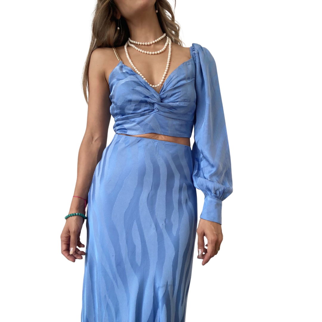 Blusa Asimétrica satinada