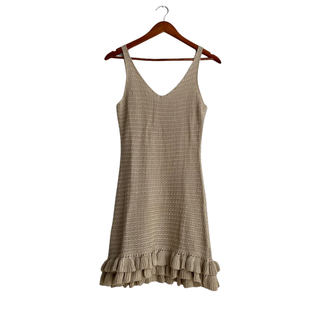 Vestido tejido beige